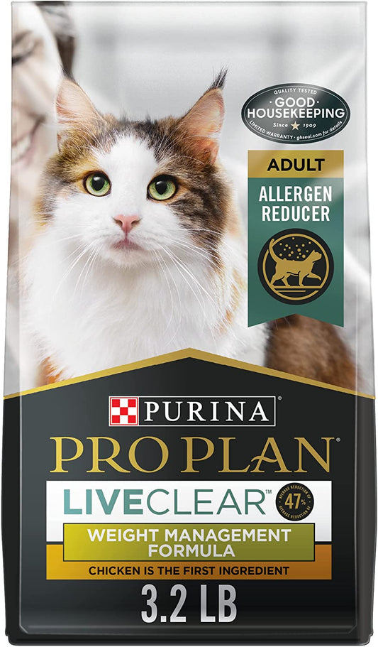Purina Pro Plan Liveclear with Probiotics Allergen Reducing Weight Management Adult Dry Cat Food